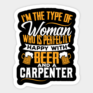 Carpenter's Wife Married Couple Gift Sticker